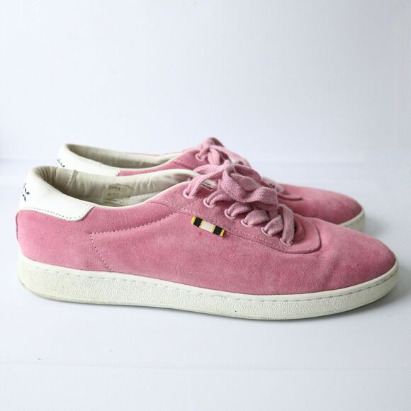 Aprix Men's 41 US 8 Suede Sneakers Lace Up Pink Made In Portugal - Picture 3 of 12